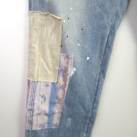 BDG Boho Patchwork High-Waist Slim Straight Jean Size 28 - Picture 9 of 15